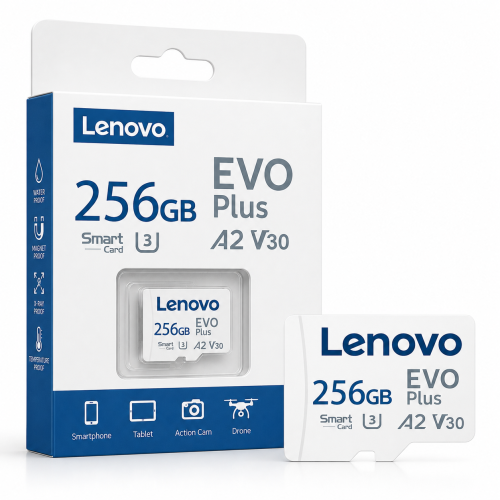 Karta pamięci MicroSDXC Lenovo EVO Plus 256GB A2 V30 U3 Smart Card