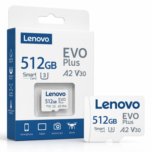  Karta pamięci MicroSDXC Lenovo EVO Plus 512GB A2 V30 U3 Smart Card