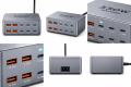 Wieloportowa ładowarka sieciowa Stacja Szybkiego Ładowania TOPZERO 330W GaN Pro 3 6x USB-C 4x USB-A