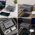 Wieloportowa ładowarka sieciowa Stacja Szybkiego Ładowania TOPZERO 330W GaN Pro 3 6x USB-C 4x USB-A