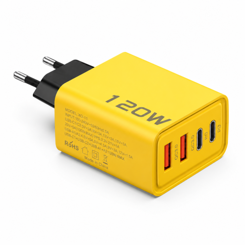 Ładowarka sieciowa 120W Super Fast Charge 4-portowa 2x USB-C PD 2x USB-A QC 3.0