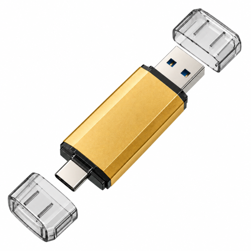 Pendrive do Telefonu i Komputera BINFUL OTG USB Typ C Złoty