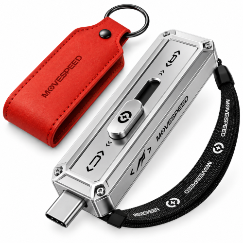 Pendrive USB 3.2 Type-C 256 GB MOVESPEED 2100MB/s SSD OTG Srebrny + Etui